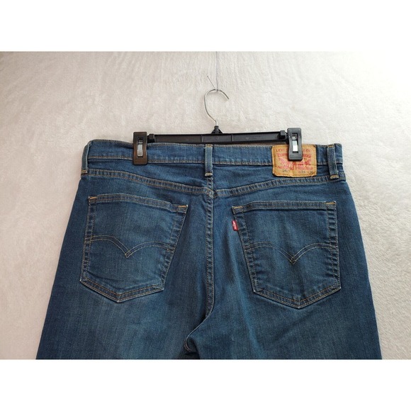 Levi's 541 Jeans Mens Size 34 Blue Denim Cotton Pockets Straight Leg Flat‎ Front - Picture 5 of 8